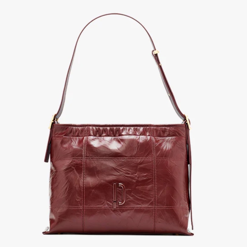 PECO Brand New Shoulder Bag. Genuine leather. Burgundy Color.PECO P952 City bag